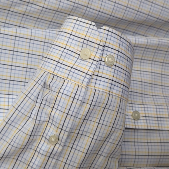 Banana Republic xl non-iron untucked fit checker print button down 17-17 1/2 nwt - Picture 6 of 6